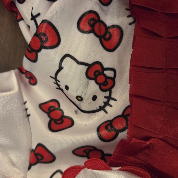 Hello Kitty Kids Costume with Red Bow and White Dress - Picture 6 of 8